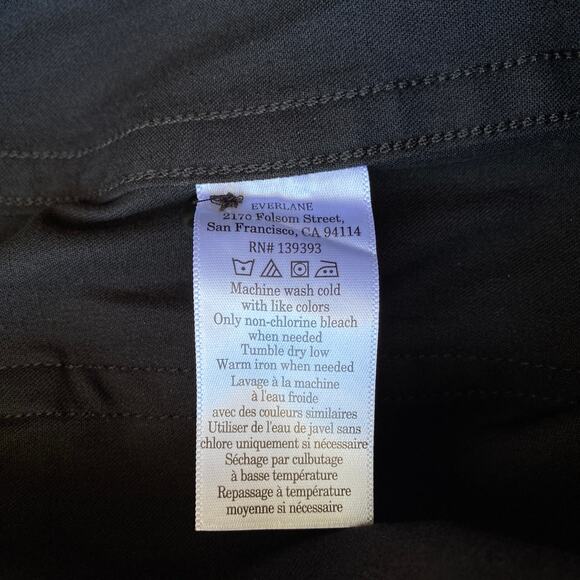 NWT Everlane Bi-Stretch Utility Pant Black Straight Leg High Rise Stretch Pant 4 - Picture 13 of 15